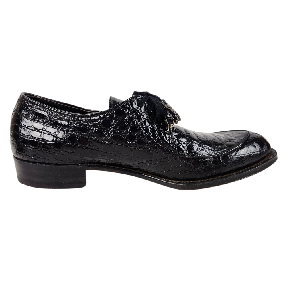 Edwin Clapp Vintage 40's Genuine Alligator Split Toe Bluchers Mens Size 10 AAA - Picture 5 of 14